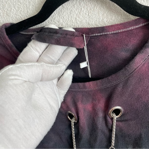 NWT Emma & Sam Tie Dye Purple Crop Top - Picture 2 of 6